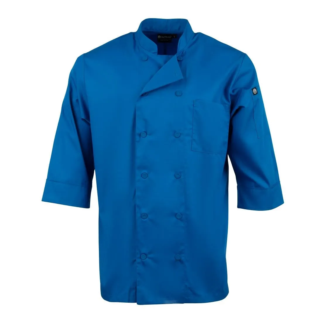 B178-XS Chef Works Unisex Chefs Jacket Blue XS