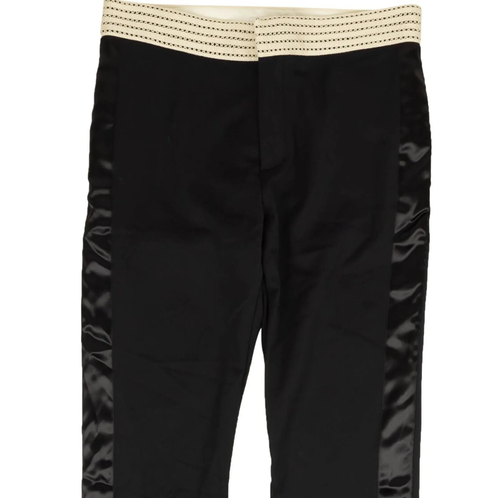 Black Spiritus Tailored Crochet Trousers