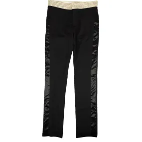 Black Spiritus Tailored Crochet Trousers