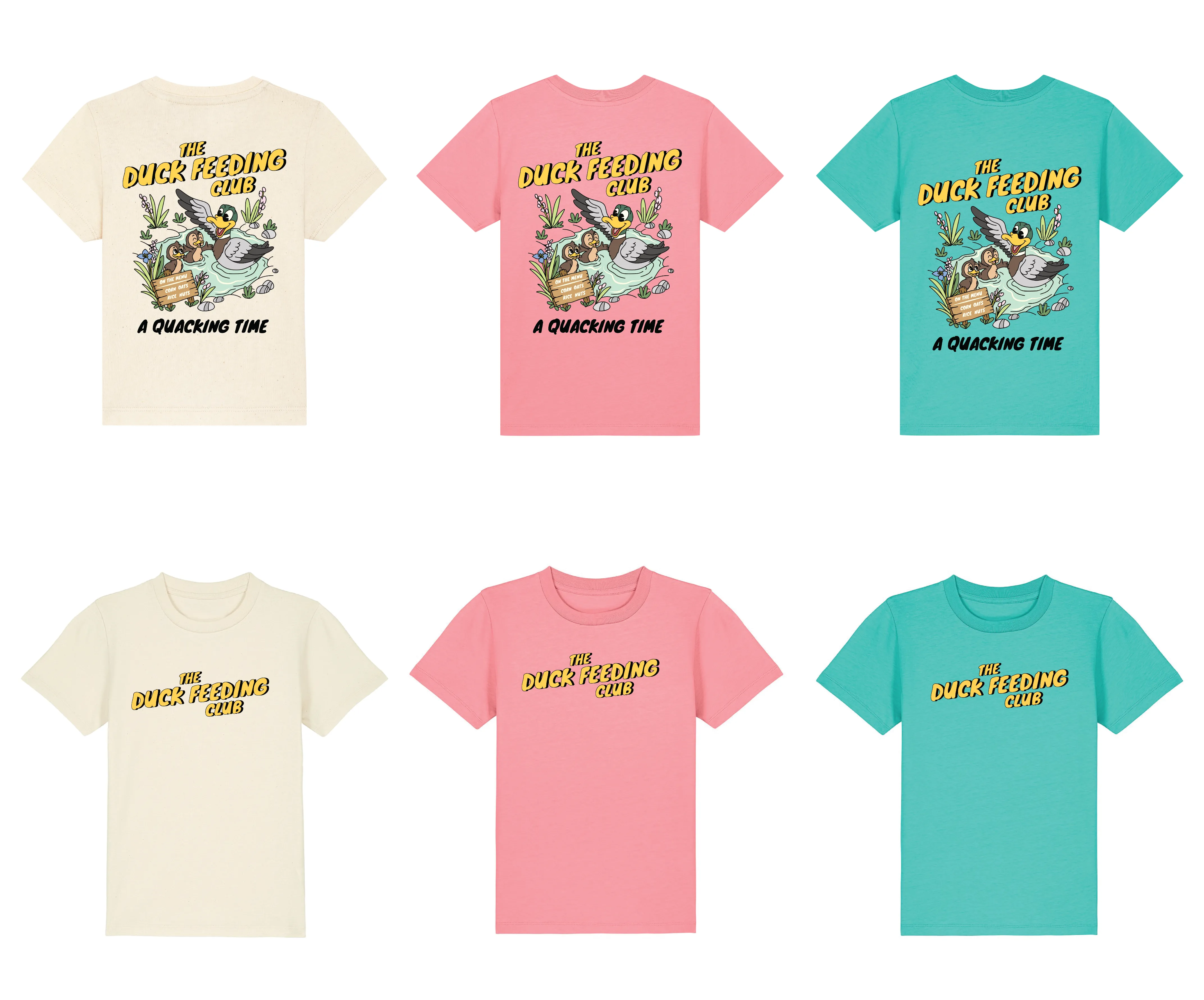 Duck feeding club organic T-shirt (kids and adults)