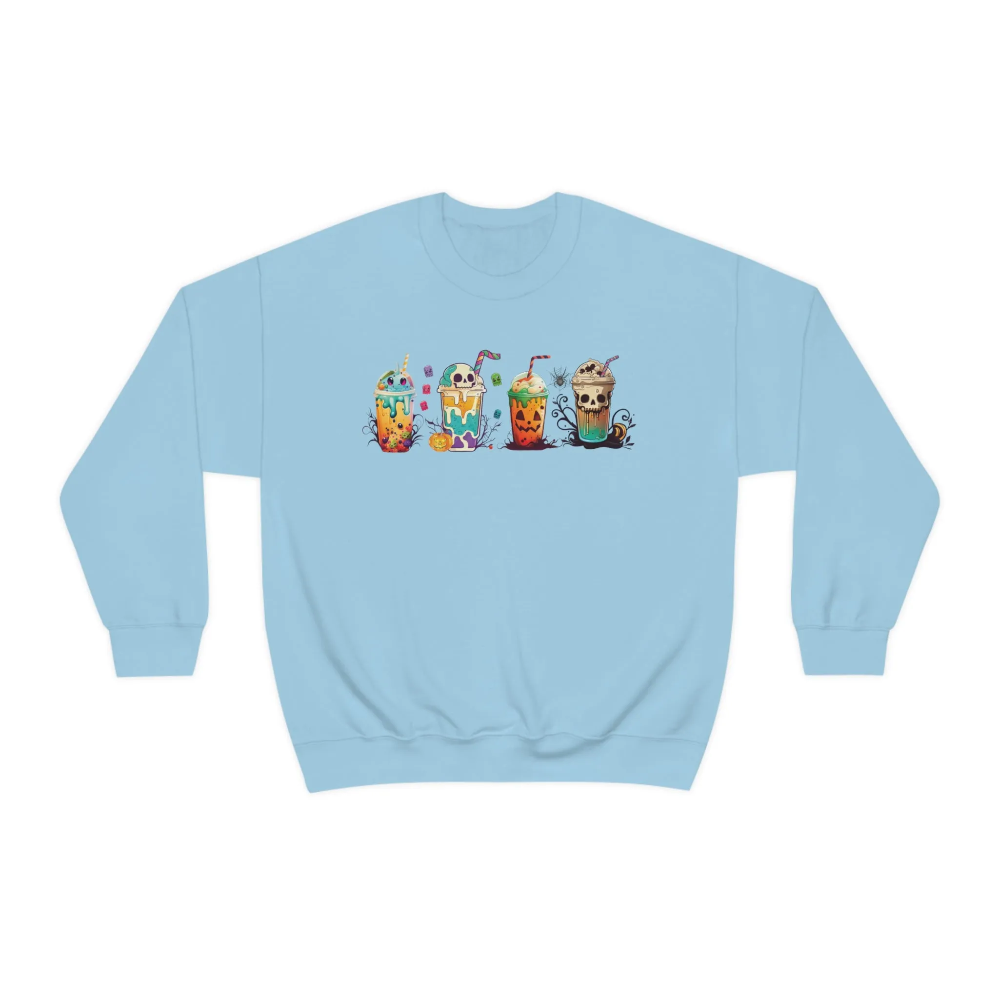 Fall Boba Tea Sweatshirt | Halloween Bubble Tea Shirt | Spooky Halloween Shirt | Bubble Tea Gift For Her | Unisex Crewneck Sweatshirt
