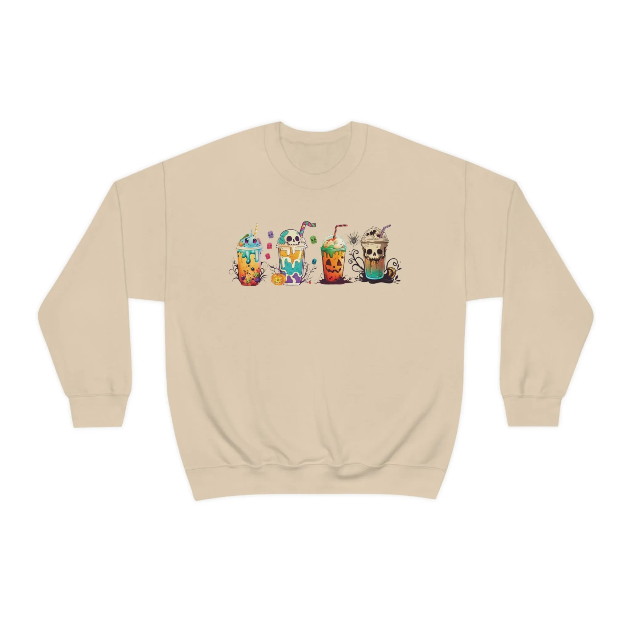 Fall Boba Tea Sweatshirt | Halloween Bubble Tea Shirt | Spooky Halloween Shirt | Bubble Tea Gift For Her | Unisex Crewneck Sweatshirt