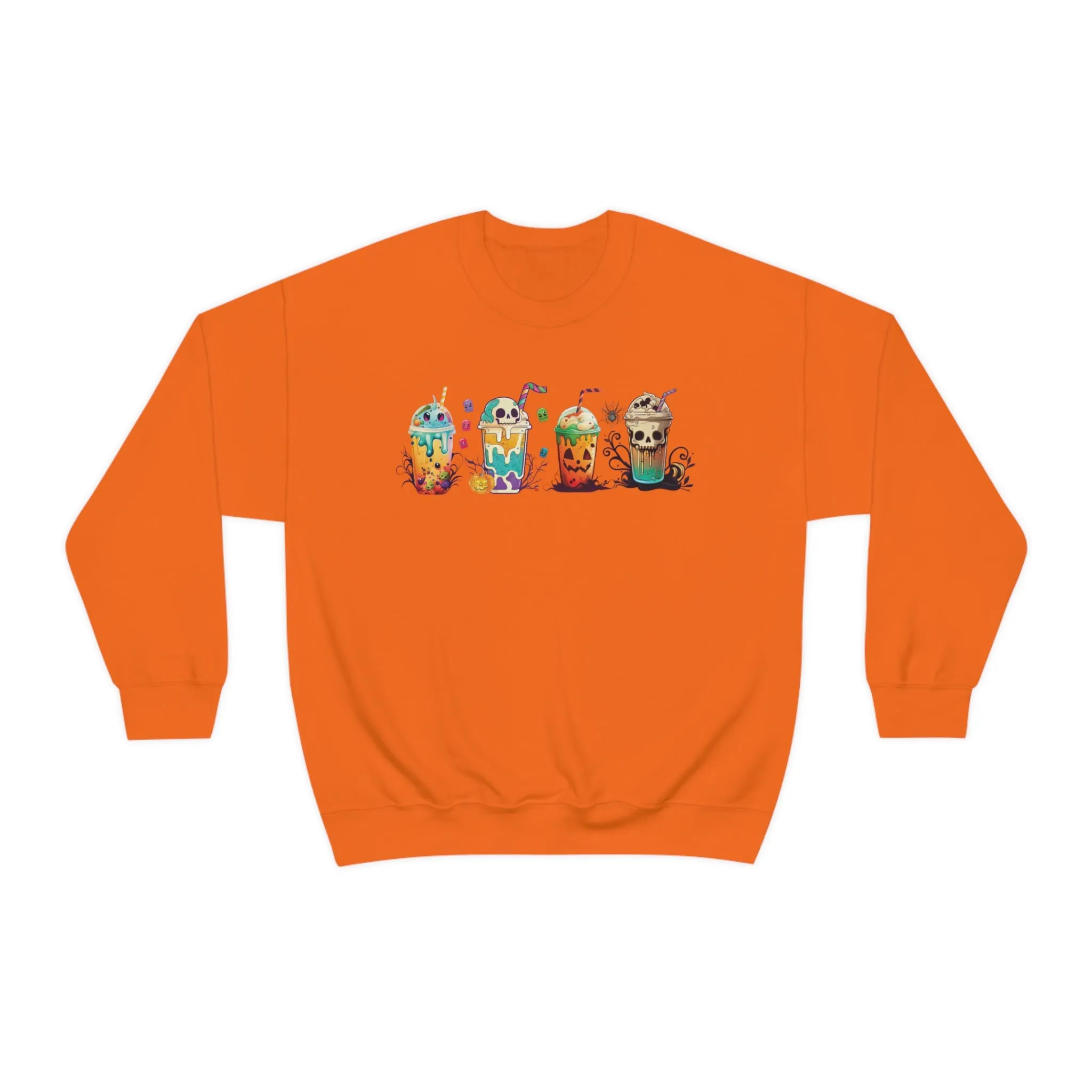Fall Boba Tea Sweatshirt | Halloween Bubble Tea Shirt | Spooky Halloween Shirt | Bubble Tea Gift For Her | Unisex Crewneck Sweatshirt
