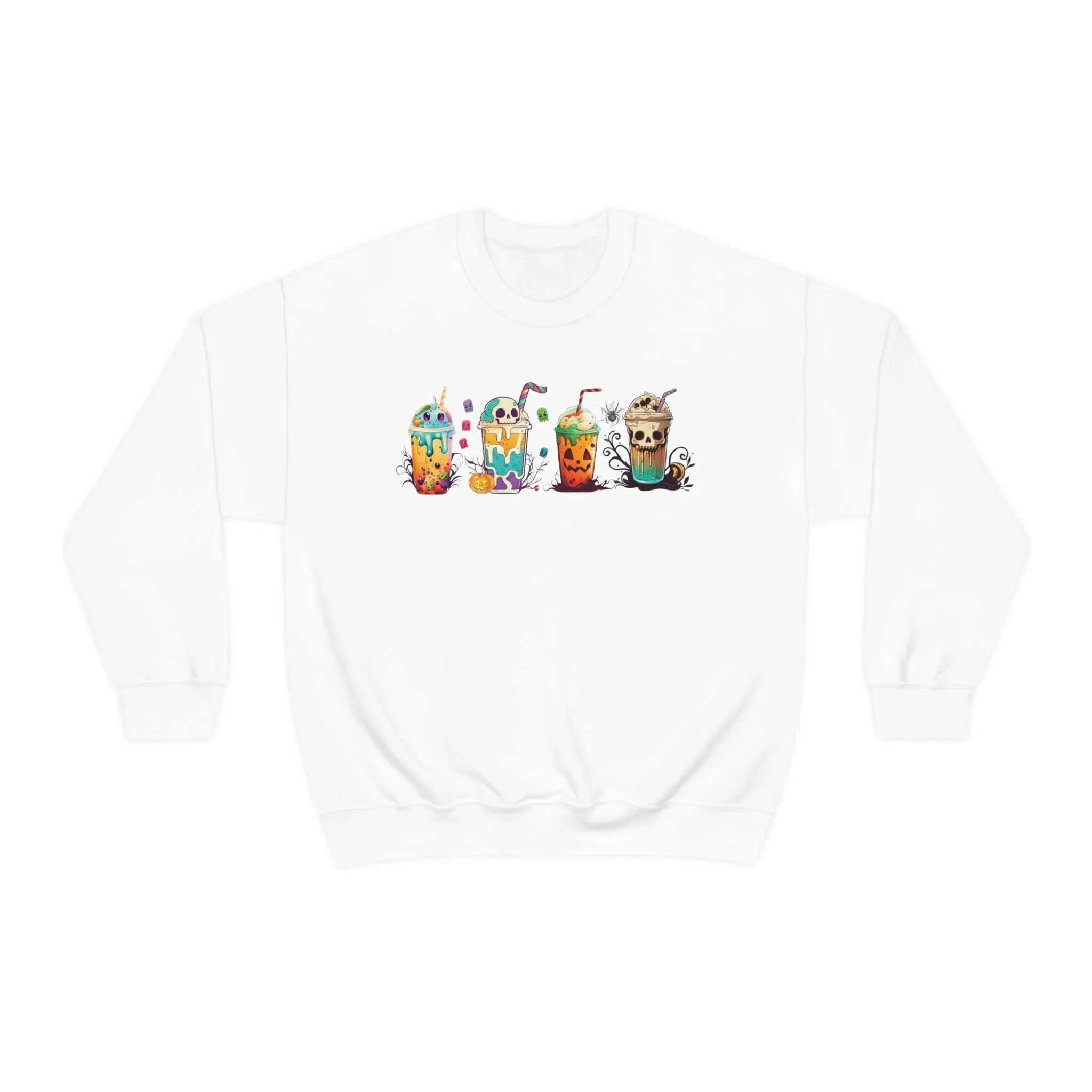 Fall Boba Tea Sweatshirt | Halloween Bubble Tea Shirt | Spooky Halloween Shirt | Bubble Tea Gift For Her | Unisex Crewneck Sweatshirt