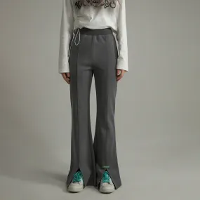 Front Ankle Slit Bootcut Jogger Pants