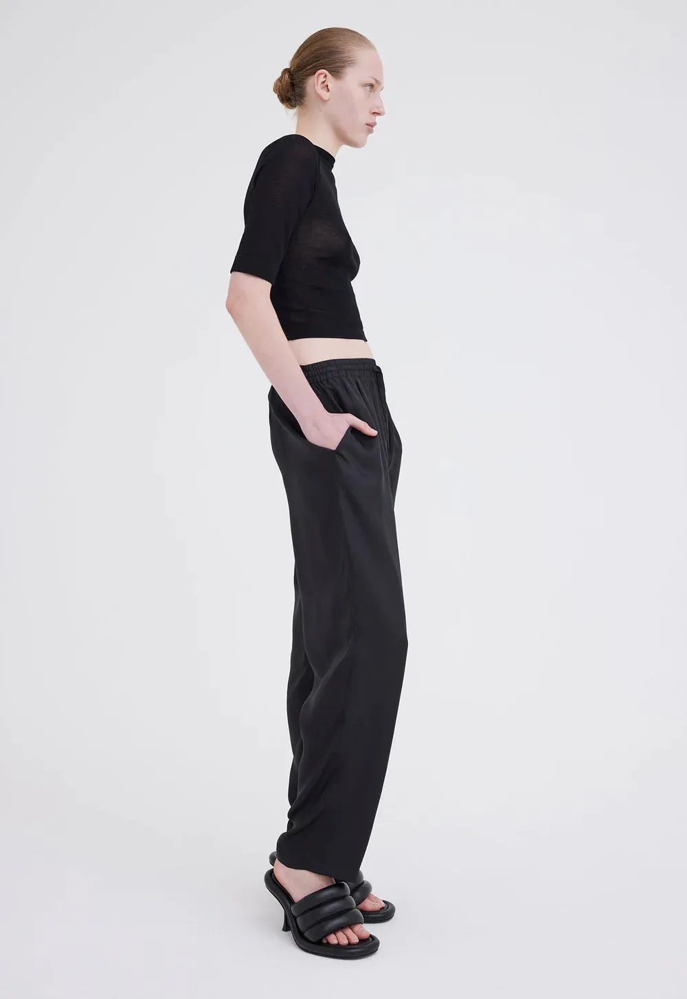 Jac   Jack Yuki Silk Pant - Black