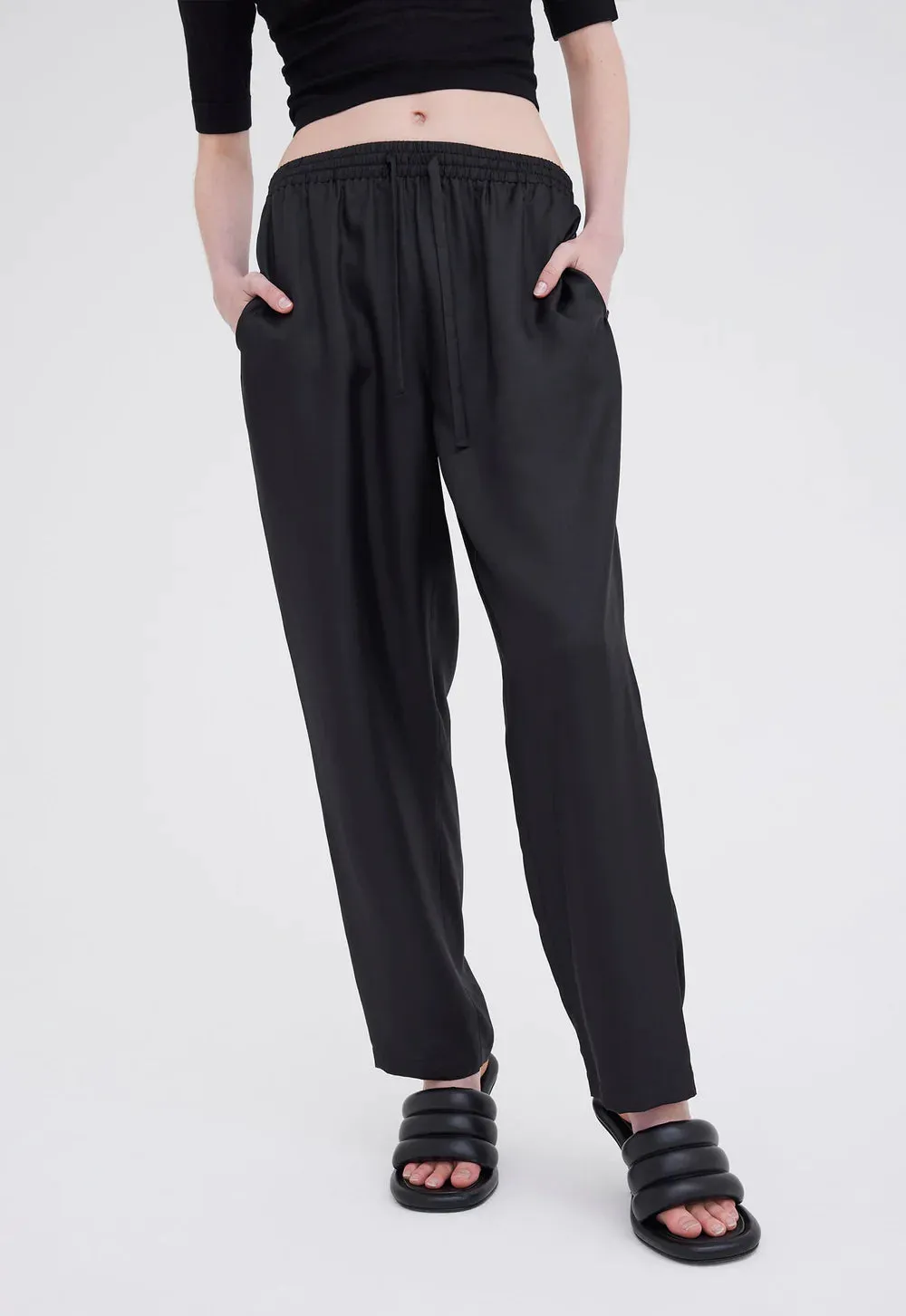 Jac   Jack Yuki Silk Pant - Black