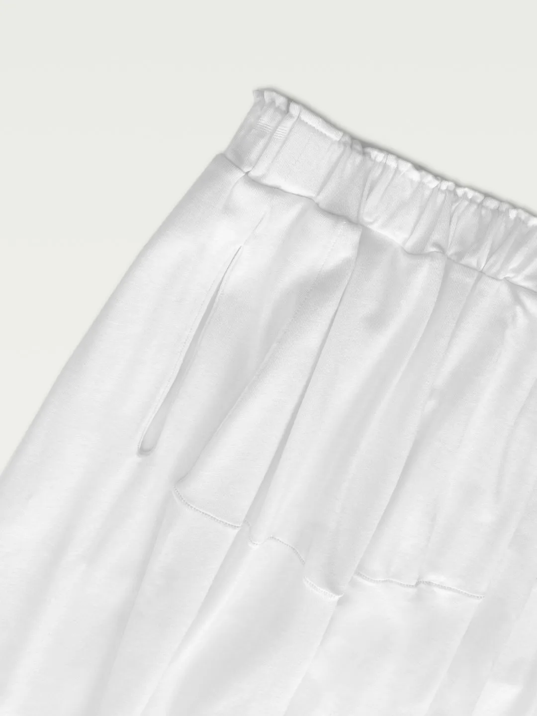 Jersey Slacks in Optical White