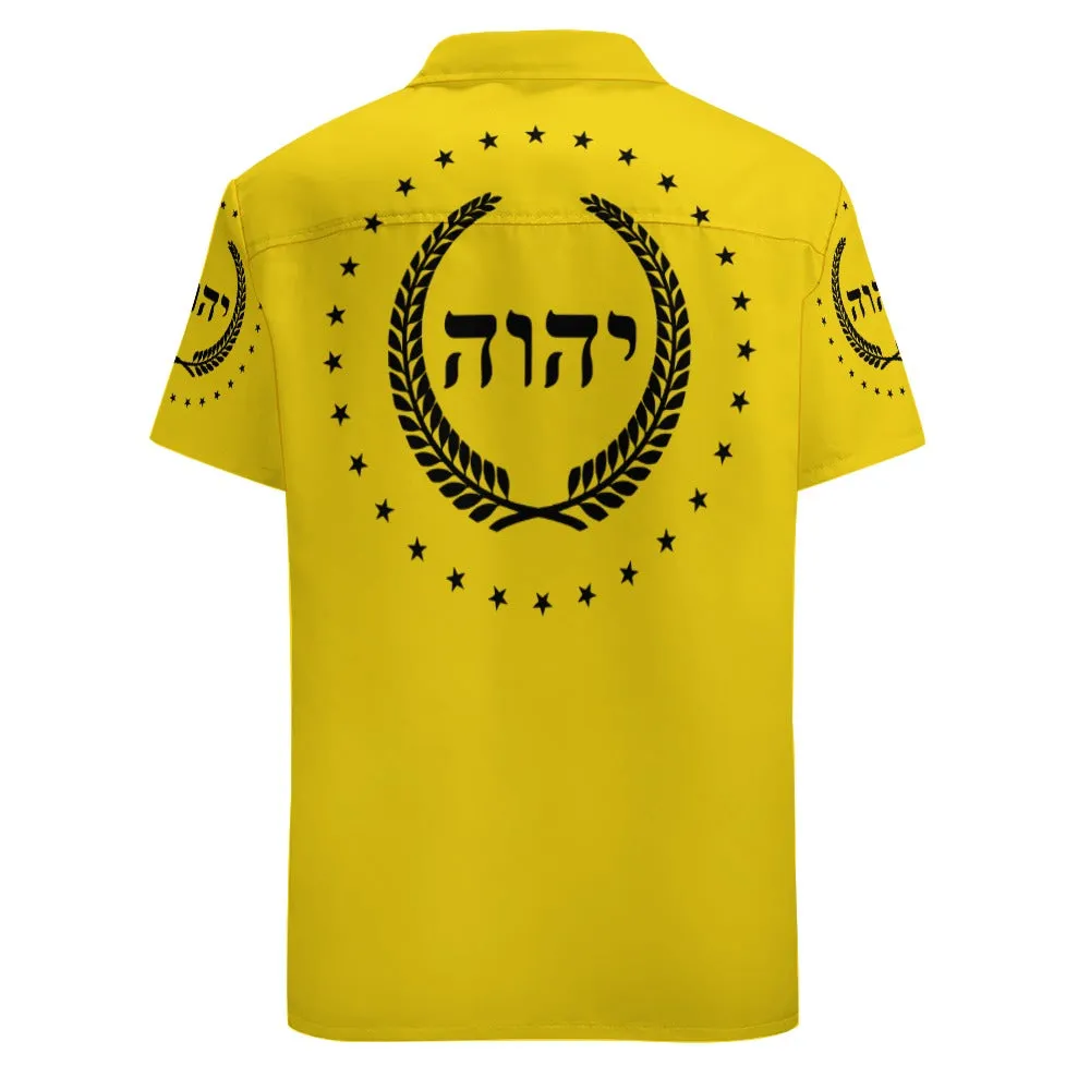 King YAHWEH Dove Button-Up (Men's Short Sleeve Shirt)