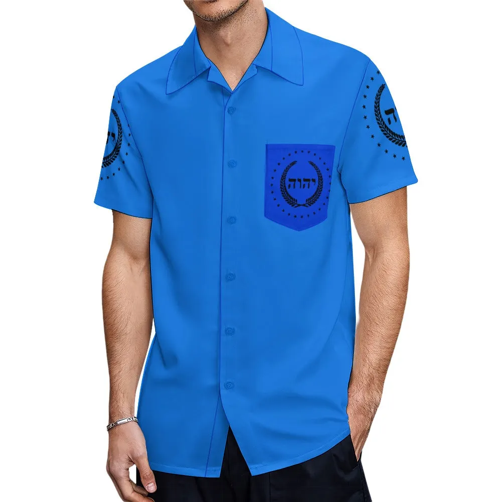 King YAHWEH Dove Button-Up (Men's Short Sleeve Shirt)