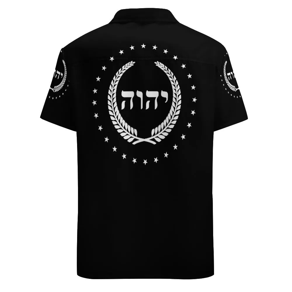 King YAHWEH Dove Button-Up (Men's Short Sleeve Shirt)
