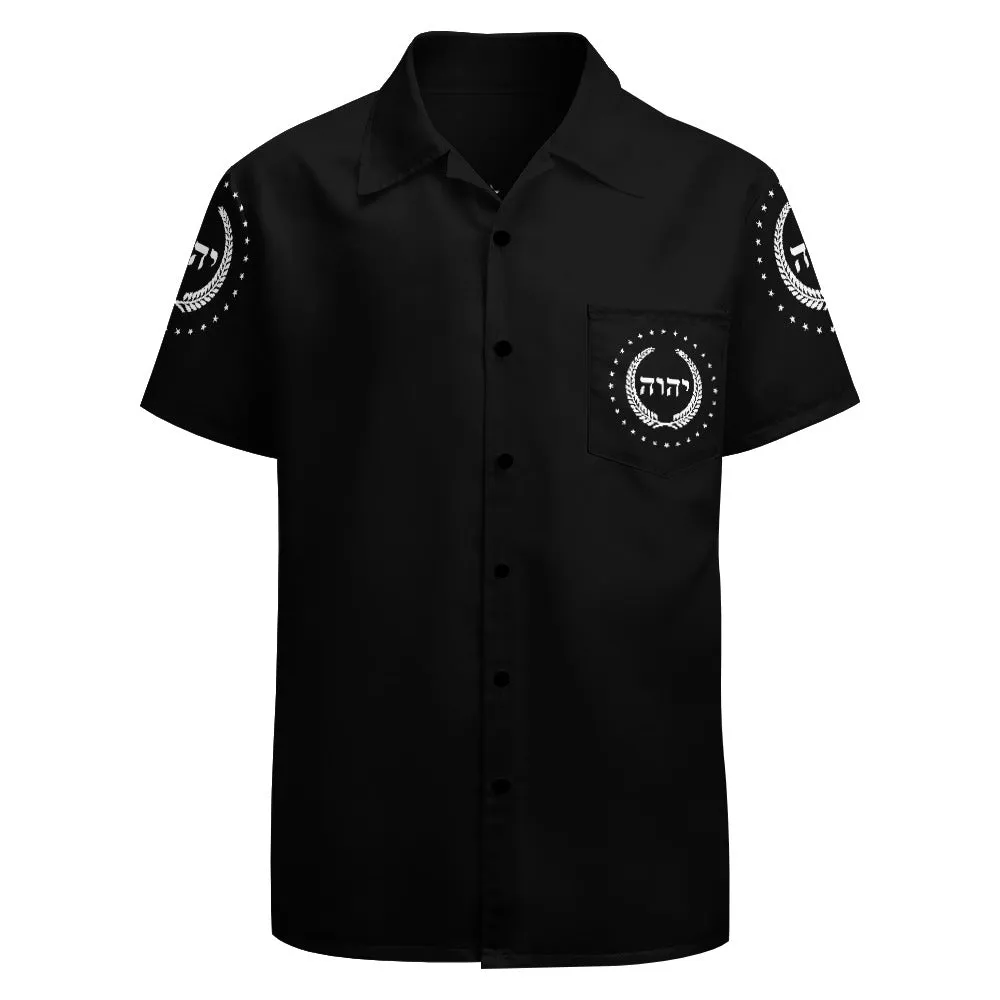 King YAHWEH Dove Button-Up (Men's Short Sleeve Shirt)
