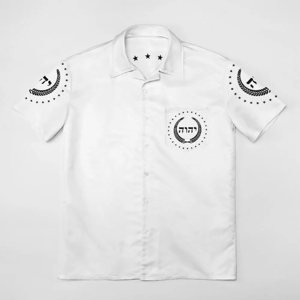 King YAHWEH Dove Button-Up (Men's Short Sleeve Shirt)
