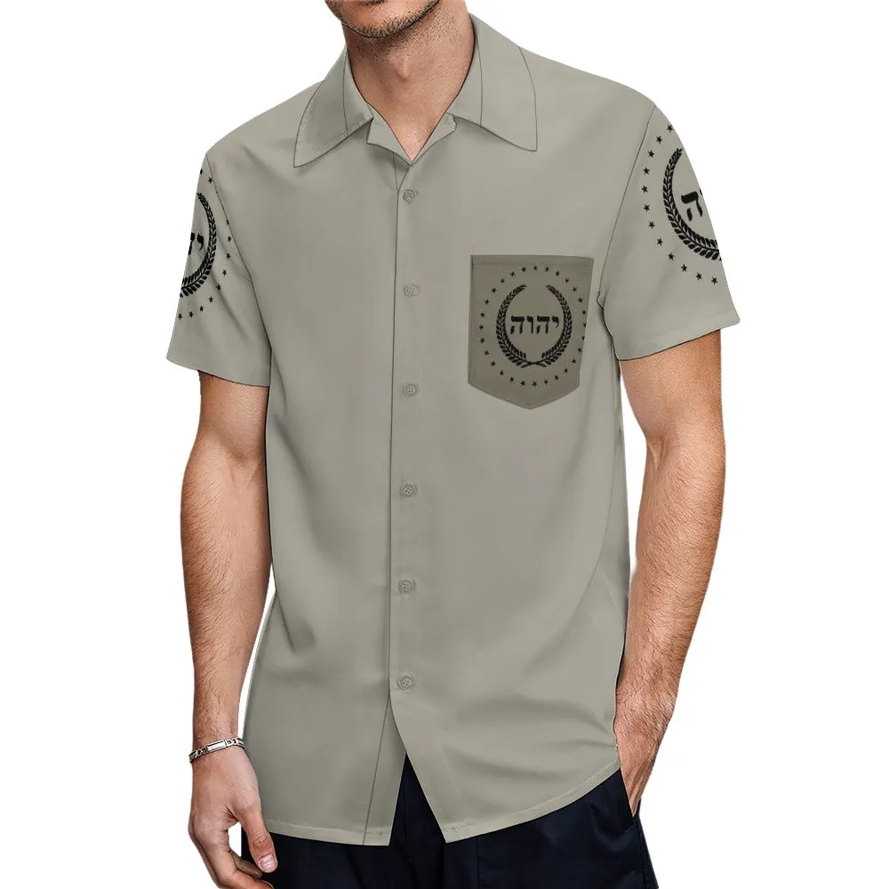 King YAHWEH Dove Button-Up (Men's Short Sleeve Shirt)