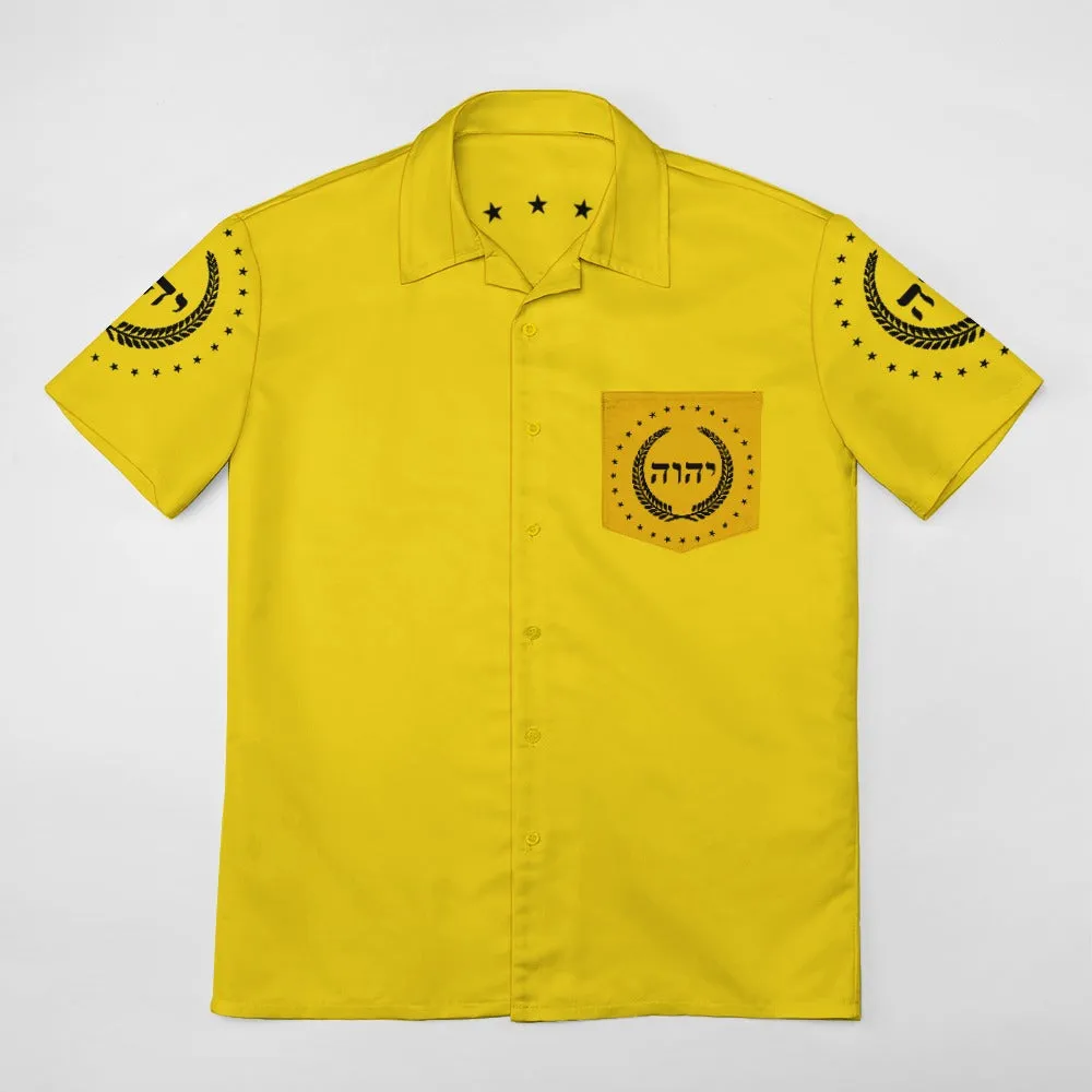 King YAHWEH Dove Button-Up (Men's Short Sleeve Shirt)