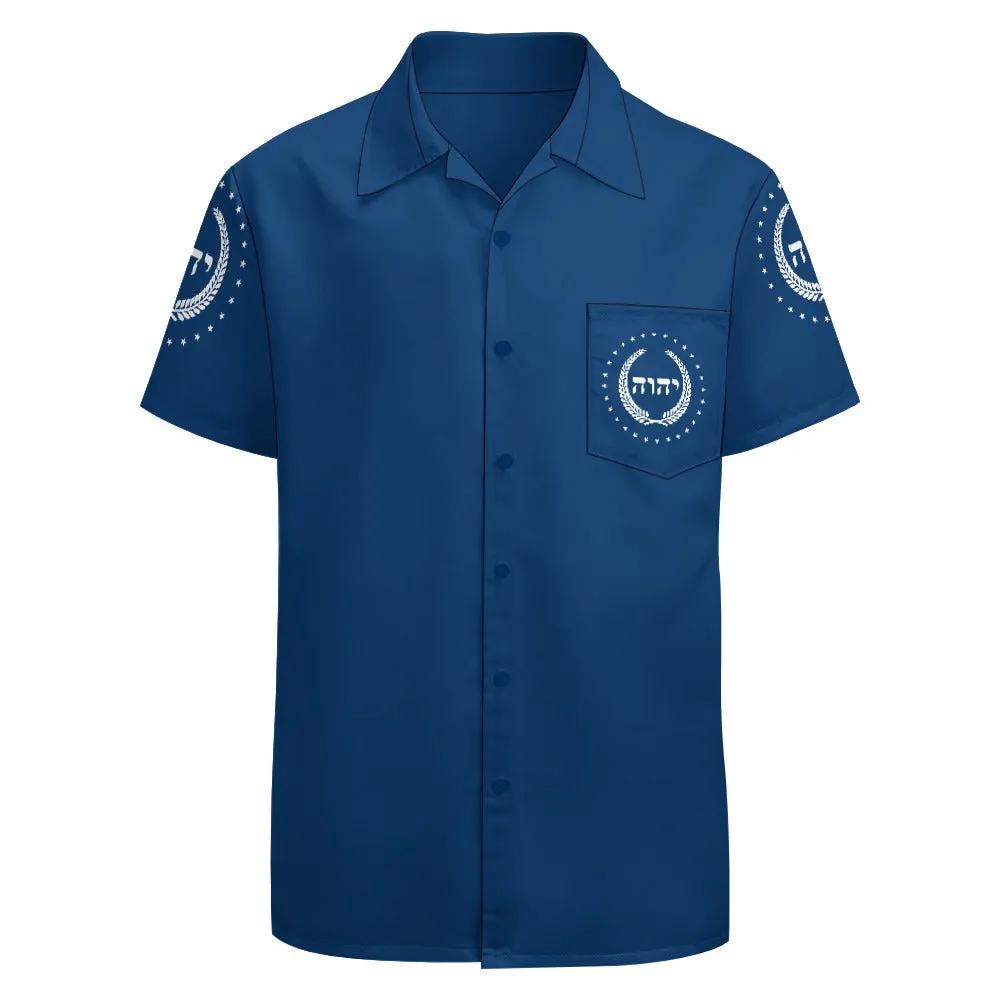 King YAHWEH Dove Button-Up (Men's Short Sleeve Shirt)