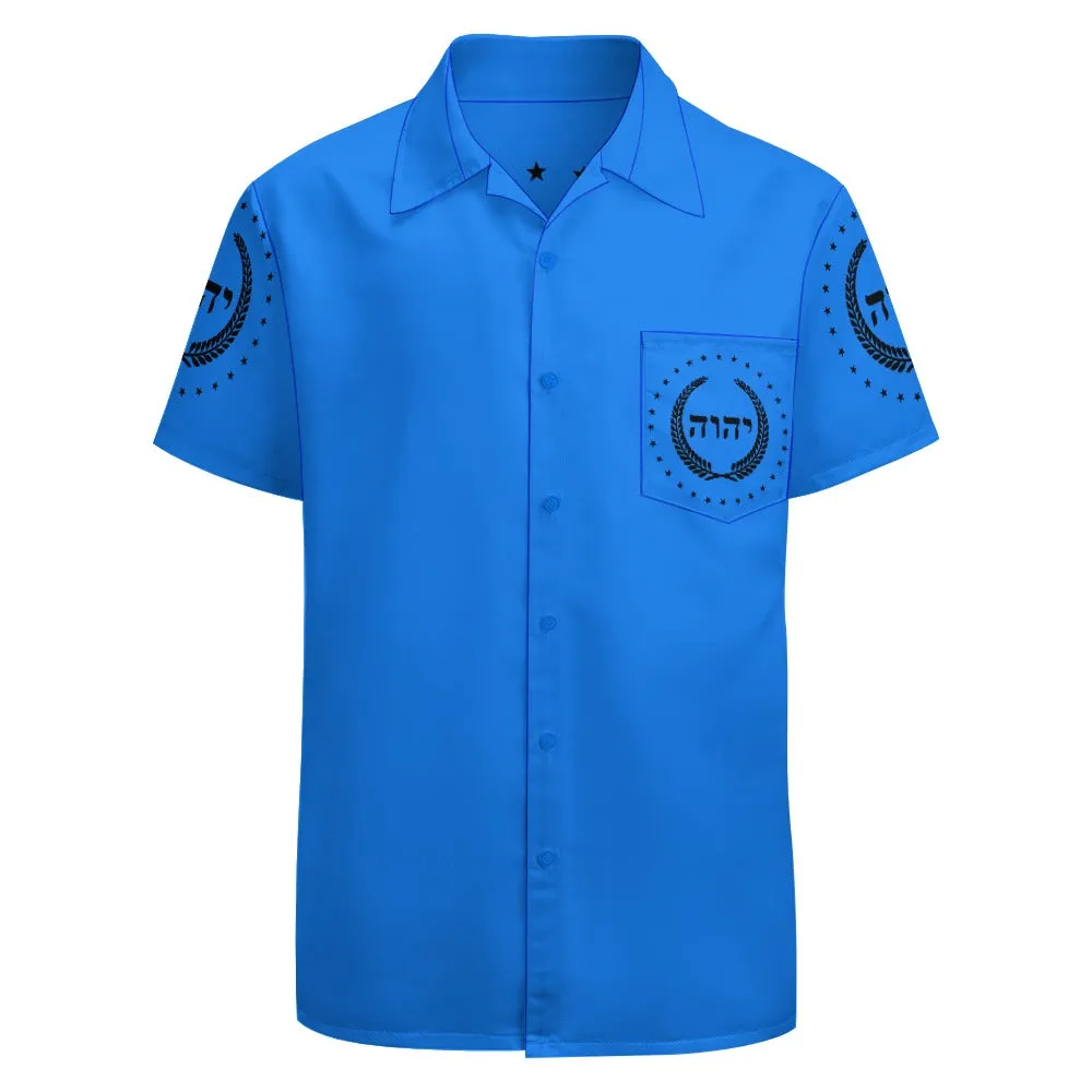 King YAHWEH Dove Button-Up (Men's Short Sleeve Shirt)