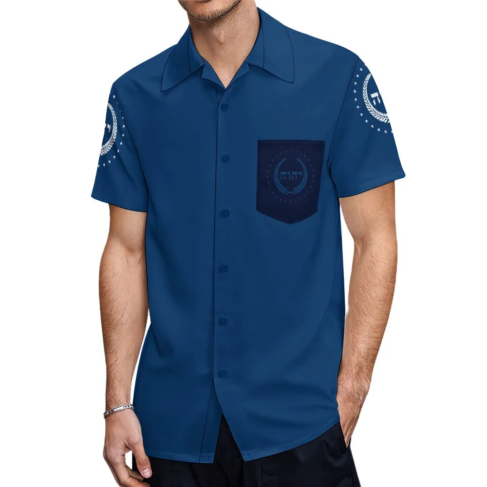 King YAHWEH Dove Button-Up (Men's Short Sleeve Shirt)