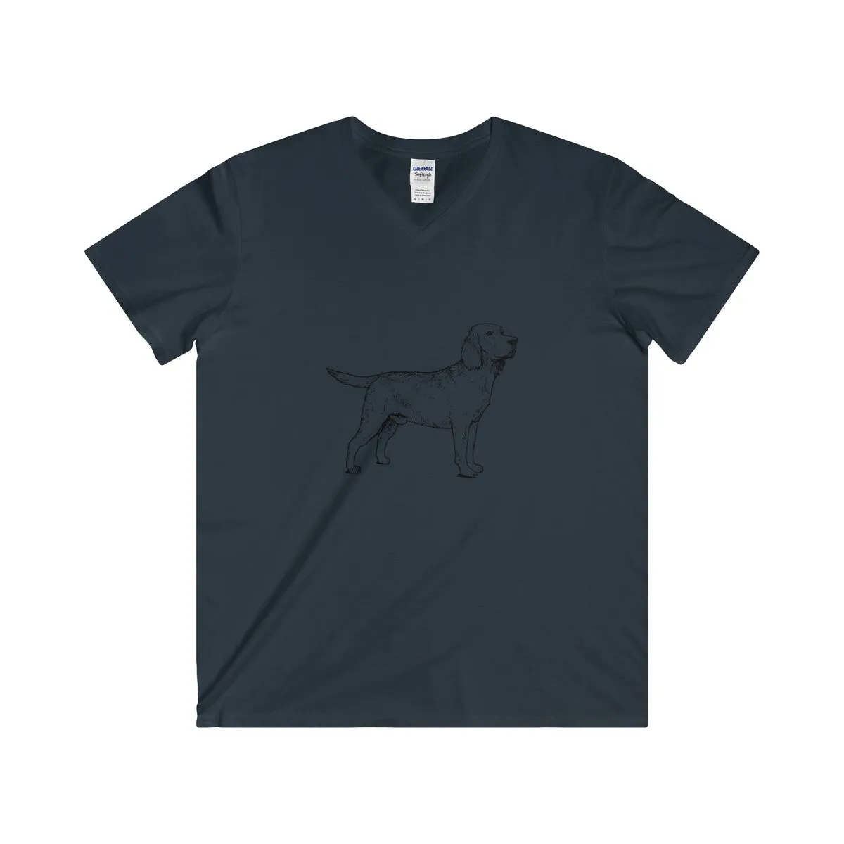 Labrador Retriever V-Neck T-Shirt, Men's Fitted V-Neck Short Sleeve Tee