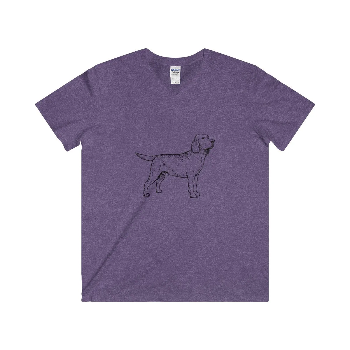 Labrador Retriever V-Neck T-Shirt, Men's Fitted V-Neck Short Sleeve Tee