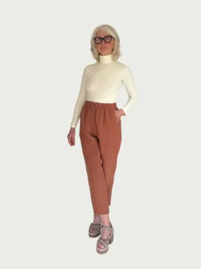 Linen Daily Slacks in Henna