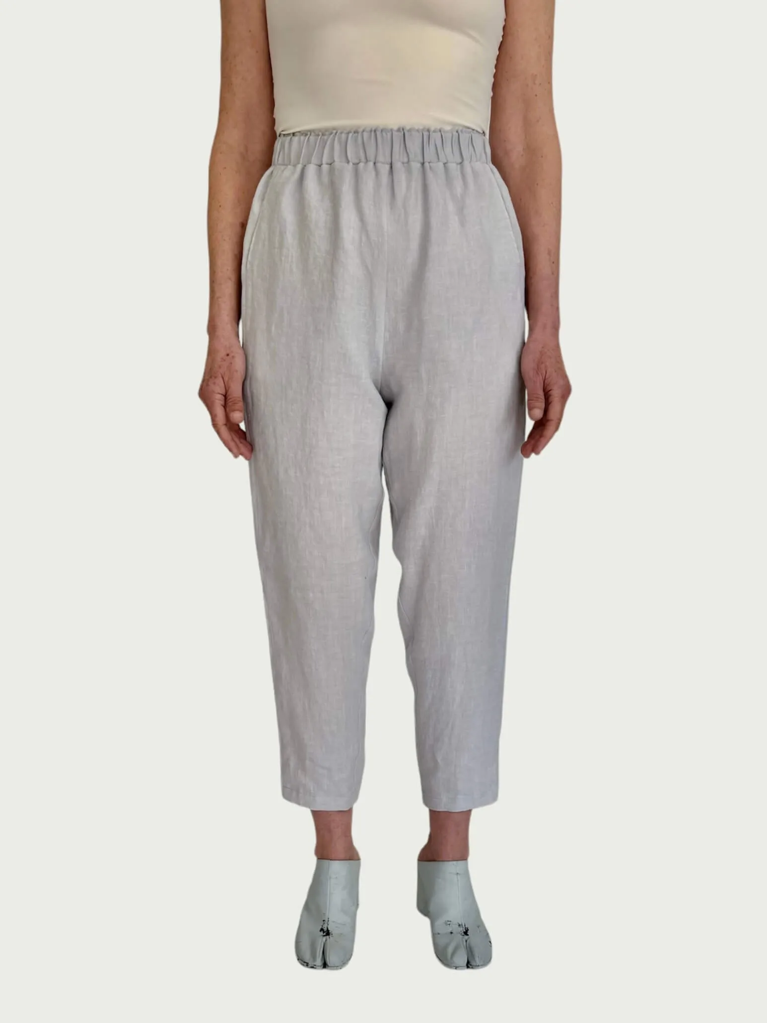 Linen Daily Slacks in Porcelain