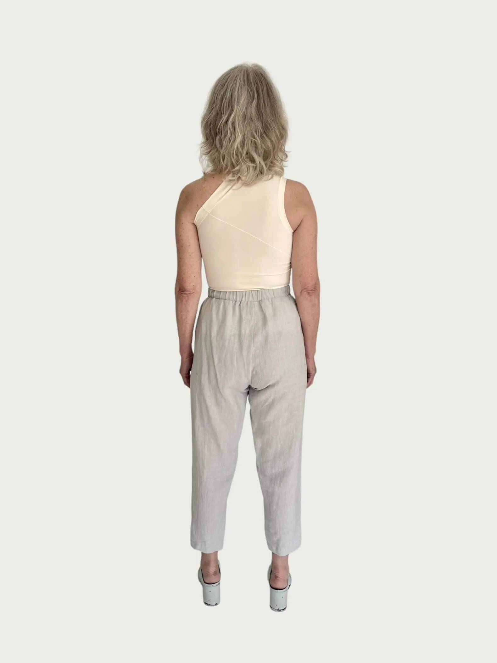 Linen Daily Slacks in Porcelain