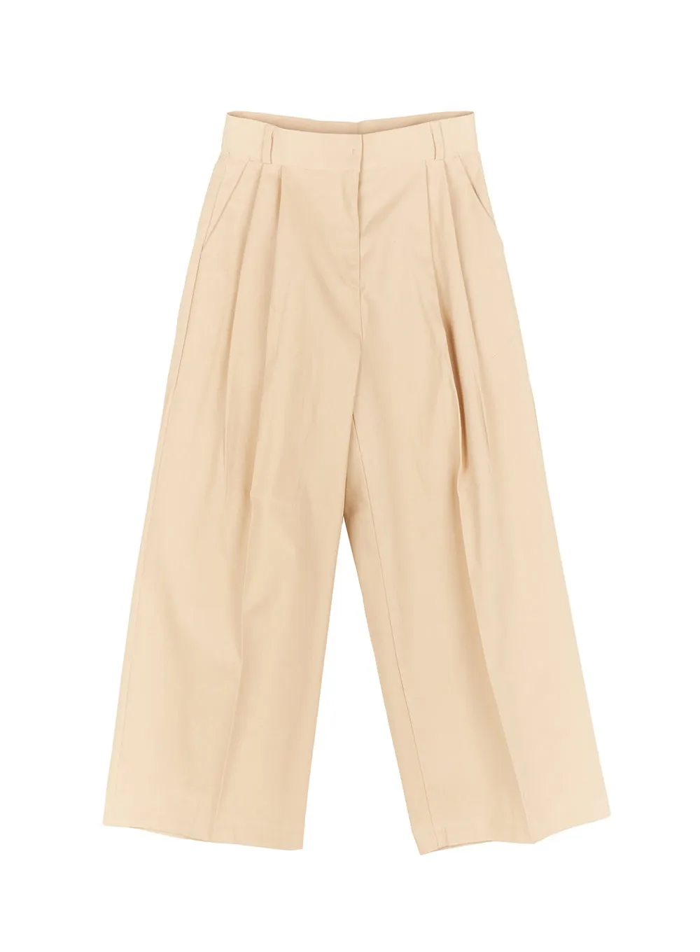 Pintuck Wide-Fit Slacks CM521