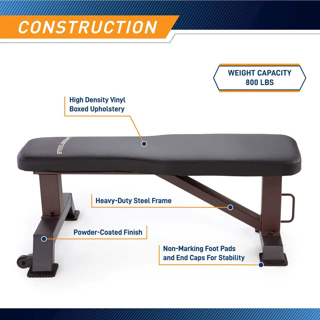 SteelBody Flat Bench | STB-10101